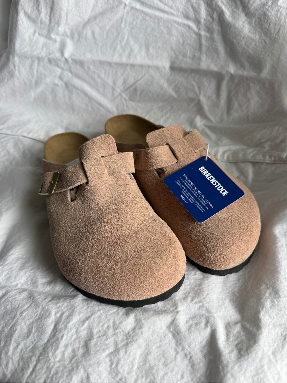 Birkenstock Pink Suede Boston Slip-On Clog women’s size 9 - Picture 4 of 7